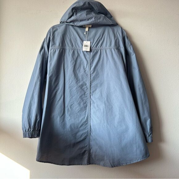 NWT EILEEN FISHER Hooded lightweight Jacket in Chambray Blue - Picture 11 of 12